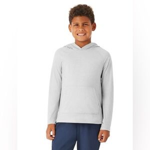 NWT Member's Mark Boy’s Light Favorite Soft Grey Hoodie Kangaroo Pocket L(10/12)